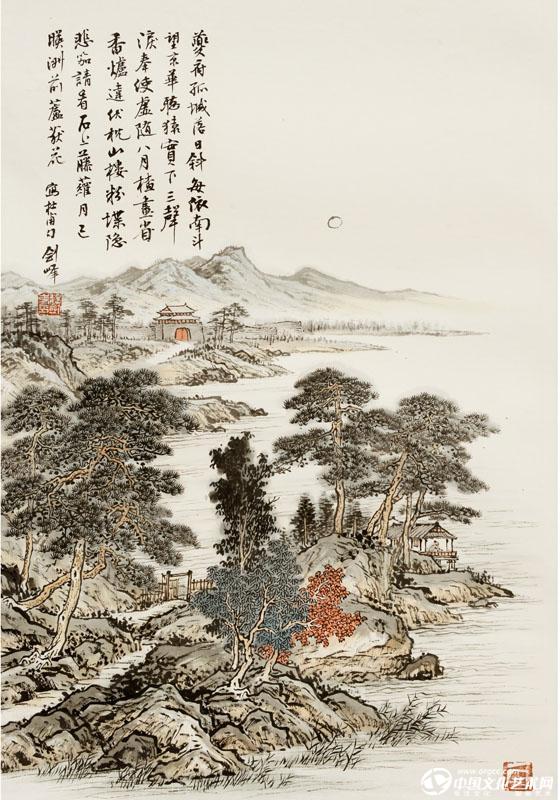 魏剑峰绘诗情画意之057唐-杜甫-秋兴