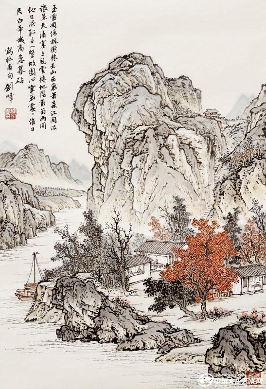 魏剑峰绘诗情画意之059唐-杜甫-秋兴八首（其一）