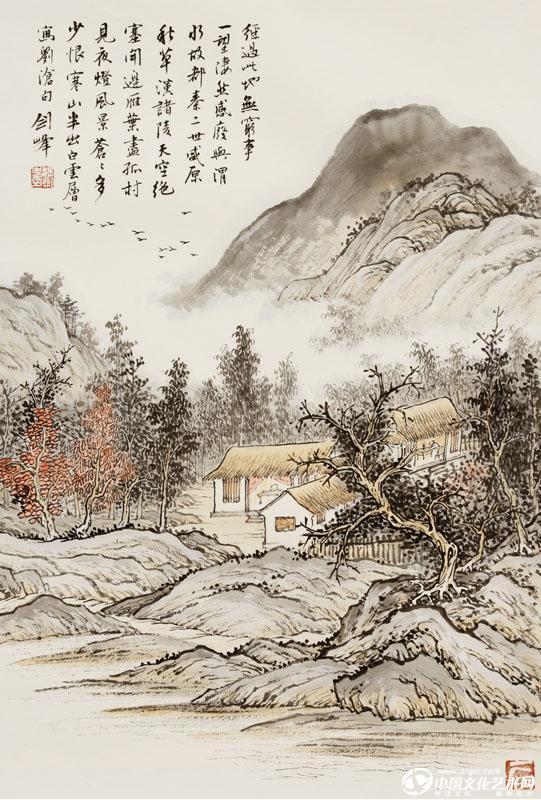魏剑峰绘诗情画意之074唐-刘沧-咸阳怀古