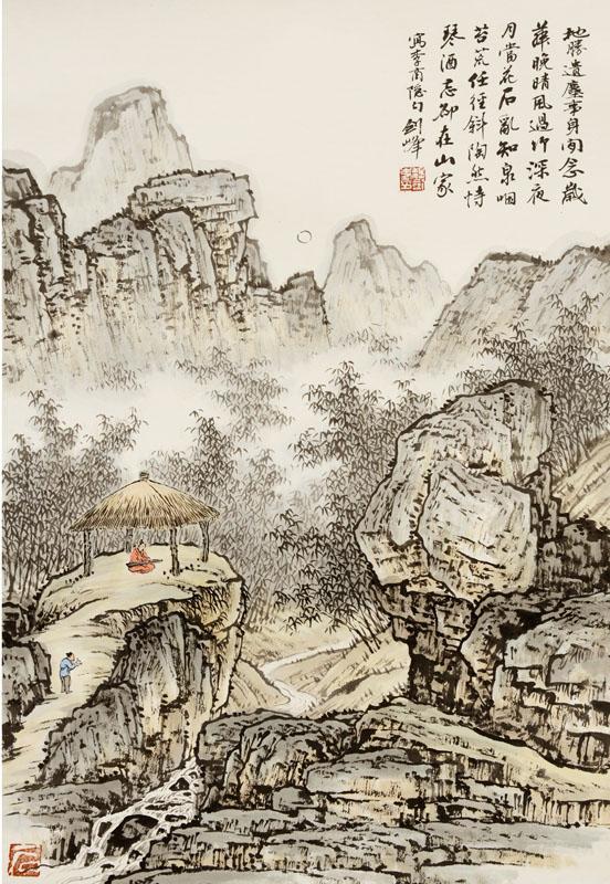 魏剑峰绘诗情画意之087唐-李商隐-春宵自遣