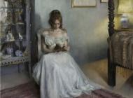 讀書中的希爾維那 Silvina leyendo 81x65 cm