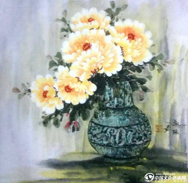 画家郝淑琳花鸟作品