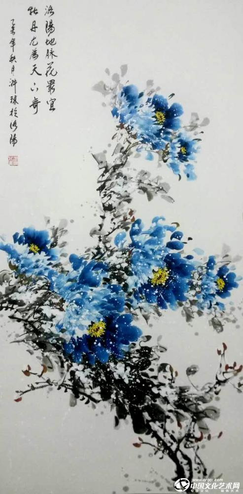 画家郝淑琳花鸟作品