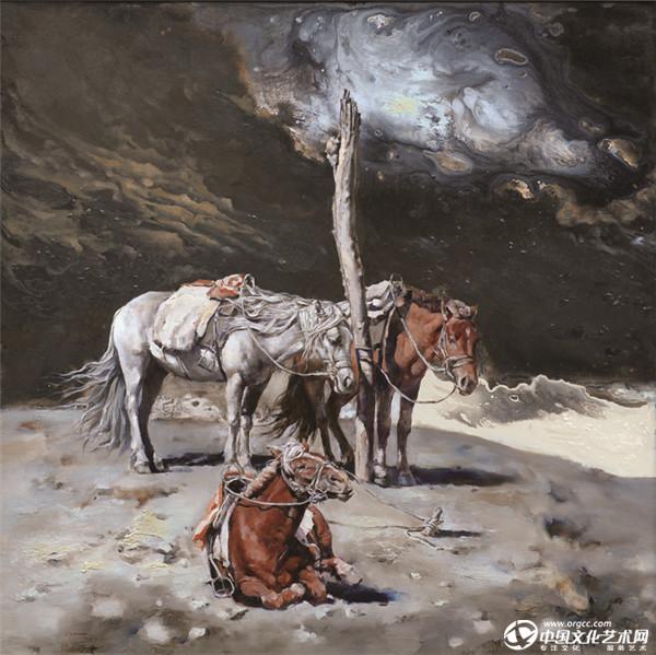 小憩-白本高原风光-张明作品-油画家张明 官方网站-文化艺术网