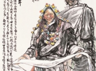 献哈达的藏族女青年