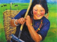 甘南女孩2014年120×100cm