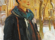 旅俄芭蕾舞女教师2011年70×50cm