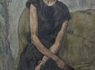 女人肖像 布面油画 130x90cm 1986