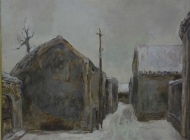 胡同系列4 布面油画   70x80cm 1986