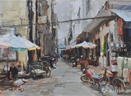 《阳光不能晨光小巷》 王少春 100×70cm 2015年