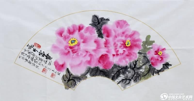 国画家王玉凤牡丹作品
