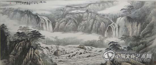 组图:道法自然——吴维道山水画展在山东潍坊开展
