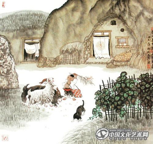 组图:沈德志"塞上风情国画精品展"在京举行