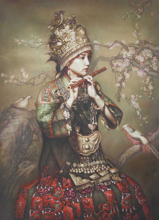龙谣艺术中心提供《笛韵》130×97厘米.jpg