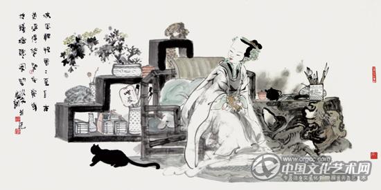 凉风轻快习习至自在逍遥得悠闲69×138纸本2010年.JPG 凉风轻快习习至自在逍遥得悠闲69×138纸本2010年.JPG