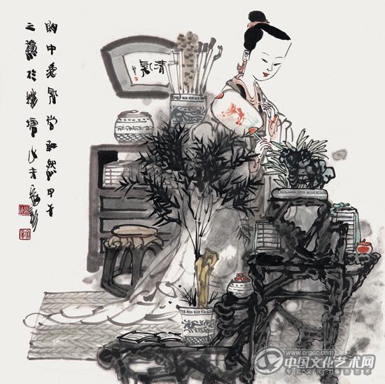 闲中逸气尚轩然69cm×69cm纸本2014年.jpg 闲中逸气尚轩然69cm×69cm纸本2014年.jpg