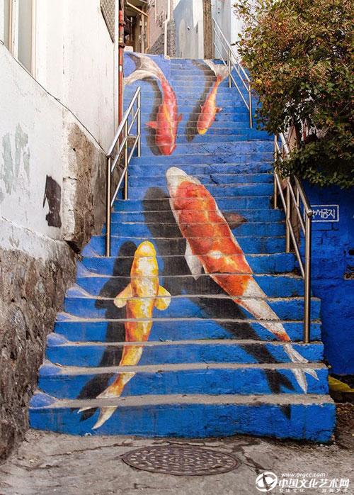 街头艺术火热!绝美楼梯让你心情靓-中国文化艺术网