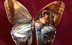 <b>墨西哥艺术家</b>蝴蝶翅膀上重现经典画作