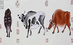 书画市场与“牛”共舞 名家力作<b>牛气冲天</b>