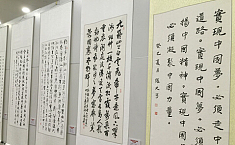 湖北省举办<b>社会主义核心价值观书画展</b>