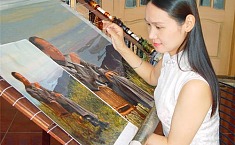 <b>苏绣</b>大师朱寿珍亮相2015第18届北京艺术博览会