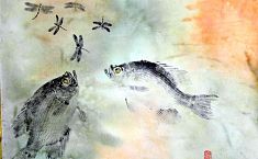鱼拓：将真鱼当画笔的传统<b>日本绘画</b>艺术