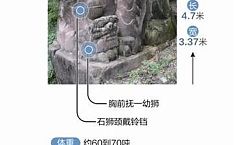 成都现<b>卖萌</b>石狮：高6.5米重约70吨 或为中国最大