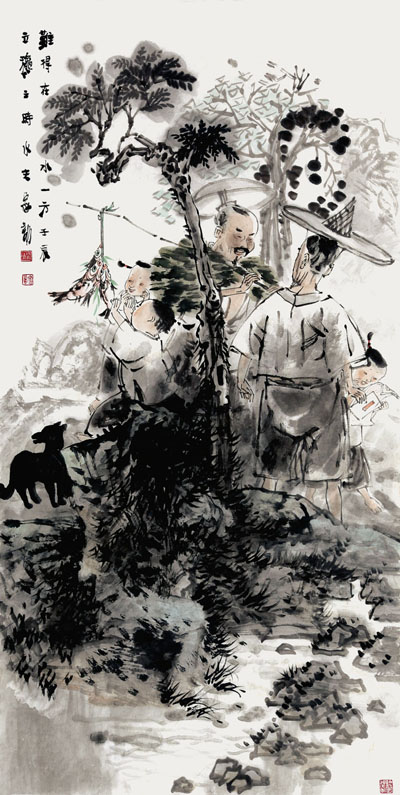 难得在水一方138×69纸本2012年 难得在水一方138×69纸本2012年
