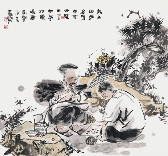 纸上话无多乐中可分晓46cm×50cm纸本2014年.jpg 纸上话无多乐中可分晓46cm×50cm纸本2014年.jpg