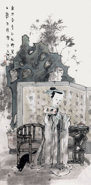 最好春景即此时纸本138cm×69cm2013年.JPG