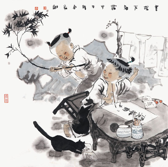 书深不知处69cm×69cm 纸本2014年.jpg 书深不知处69cm×69cm 纸本2014年.jpg