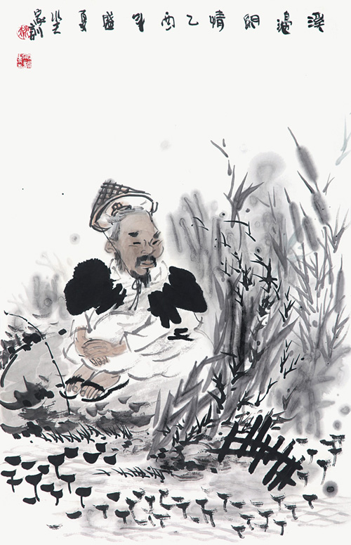 溪边闲情69cm×45cm 纸本2005年.JPG 溪边闲情69cm×45cm 纸本2005年.JPG