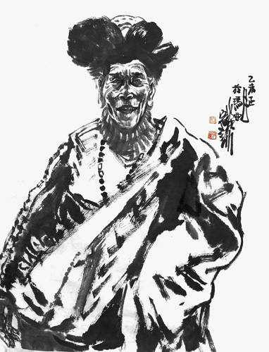 玛曲写生2346cm×38cm 纸本2015年.jpg 玛曲写生2346cm×38cm 纸本2015年.jpg