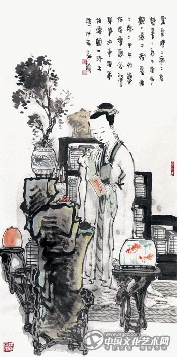 独爱缠缠绵绵138cm×69cm纸本2014年