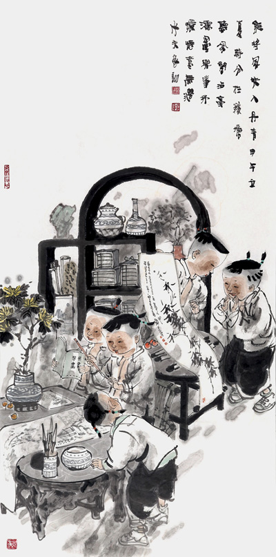 能将风味入丹青138cm×69cm 纸本2014年