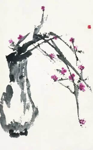 《吉祥贵寿图》 设色纸本 1975 （中国美术馆收藏）.jpg