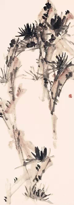 《写松图》 设色纸本 1986 （中国美术馆收藏）.jpg