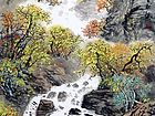 书画家左鲁献山水作品《黄金时节》