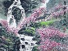 书画家左鲁献山水作品《桃源春深》
