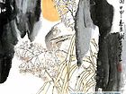 画家索铁生花鸟作品《三思图》