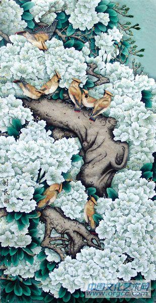 画家康利民花鸟作品