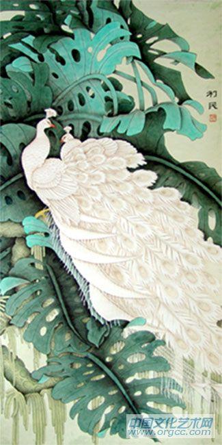 画家康利民花鸟作品《高洁》