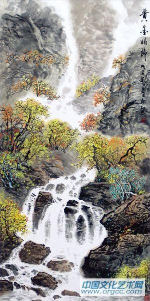 书画家左鲁献山水作品《黄金时节》