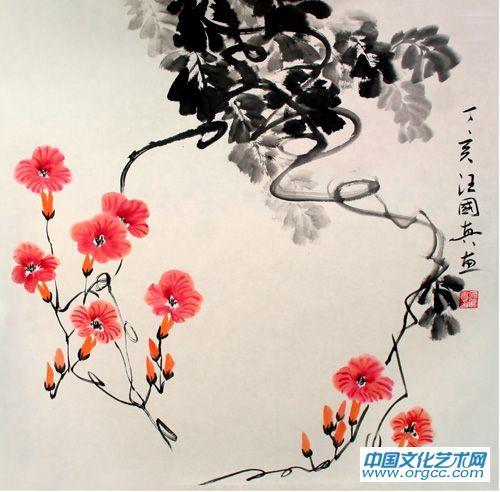 花鸟画《迎春》