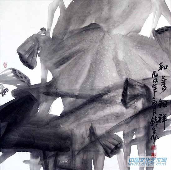 画家索铁生花鸟作品《和气致祥》