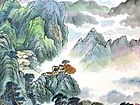 书画家左鲁献山水作品《春山染翠》