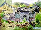 书画家左鲁献水彩作品《独居》