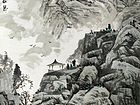 书画家左鲁献山水作品《清风阁》