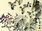 书画家左鲁献花鸟作品《群欢》