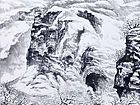 书画家左鲁献山水作品《太行飞雪》